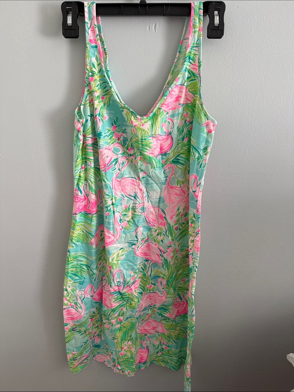 Lilly Pulitzer Pink Flamingo Print Tank Dress on Aqua